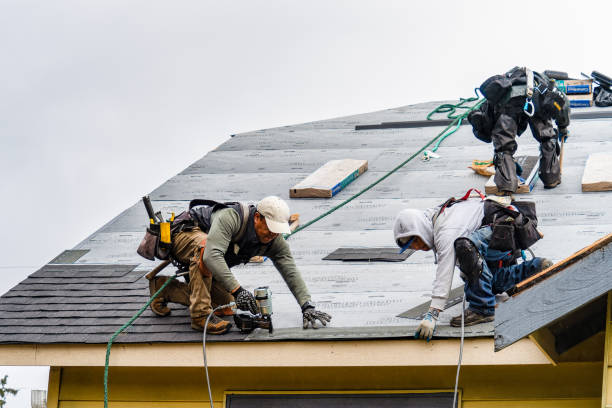 Professional Gutter Installation technician working in Troy, KS